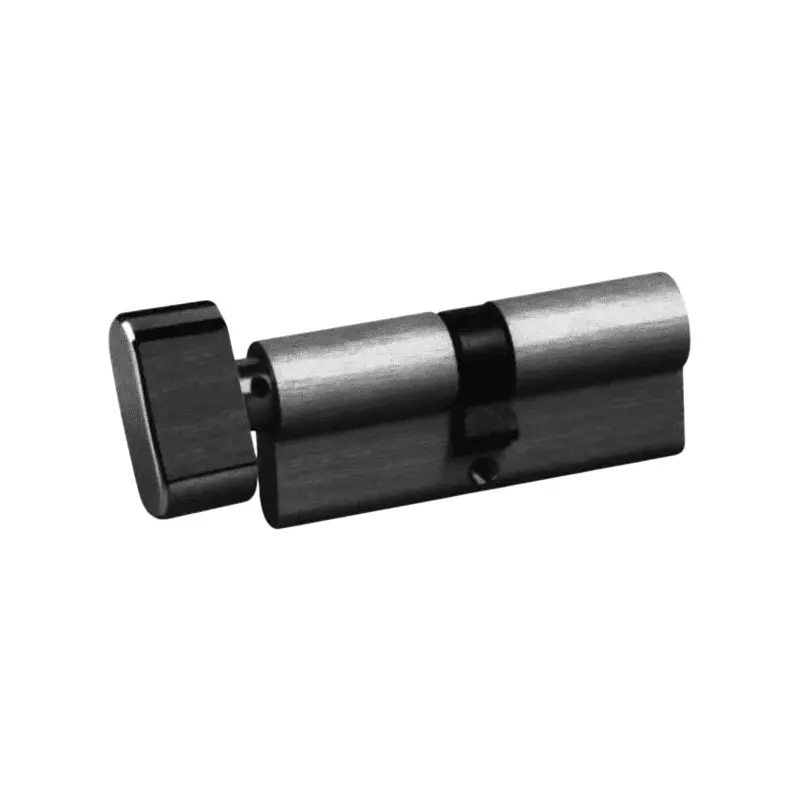 Hettich Euro Profile Cylinder Lock HTCL 90 One Side Key and One Side Knob Stainless Steel Finish 70 mm Door Thickness