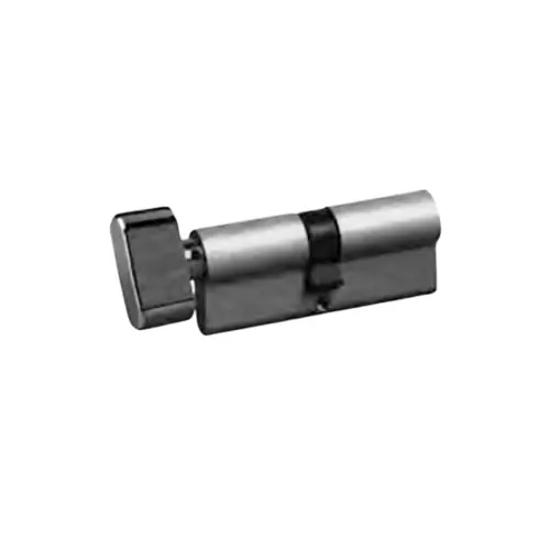 Hettich Euro Profile Cylinder Lock HTCL 100 One Side Key and One Side Knob Stainless Steel Finish 80 mm Door Thickness