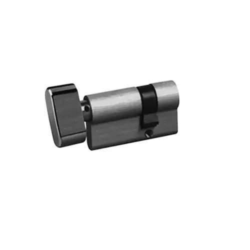 Hettich Euro Profile Cylinder Lock HHTL 40 One Side Thumb Turn Only Stainless Steel Finish 40 mm Door Thickness