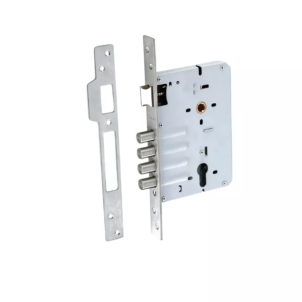 Quba 4 Stroke Mortise Lock 270 mm Size & 70 mm Backset SS Finish, Q 307