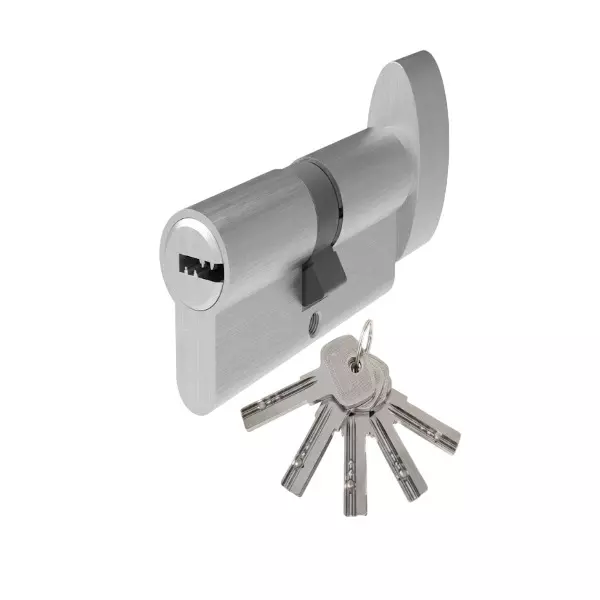 Hafele Brass Cylinder Lock One Side Key & Other Side Thumb Turn (T+K) With 5 Dimple Keys Euro Profile 90 mm Size Antique Brass Matte Finish, 916.88.452