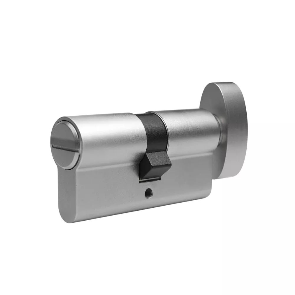 AIDO XL-C Euro Profile Cylinder with Thumbturn & Coin Operation Brass 60 mm SS Matt Finish, XL-C 2607