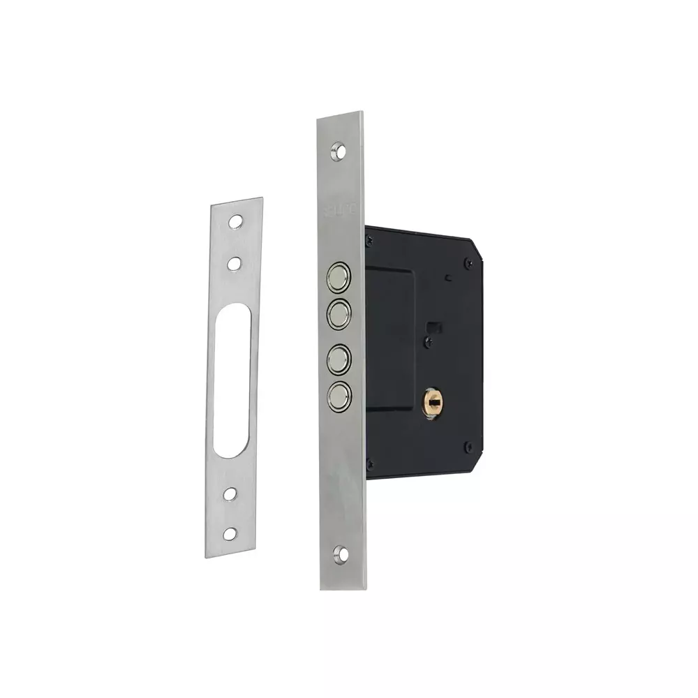 Quba Mortise Dead Lock 50 mm Backset SS Finish, Q 303