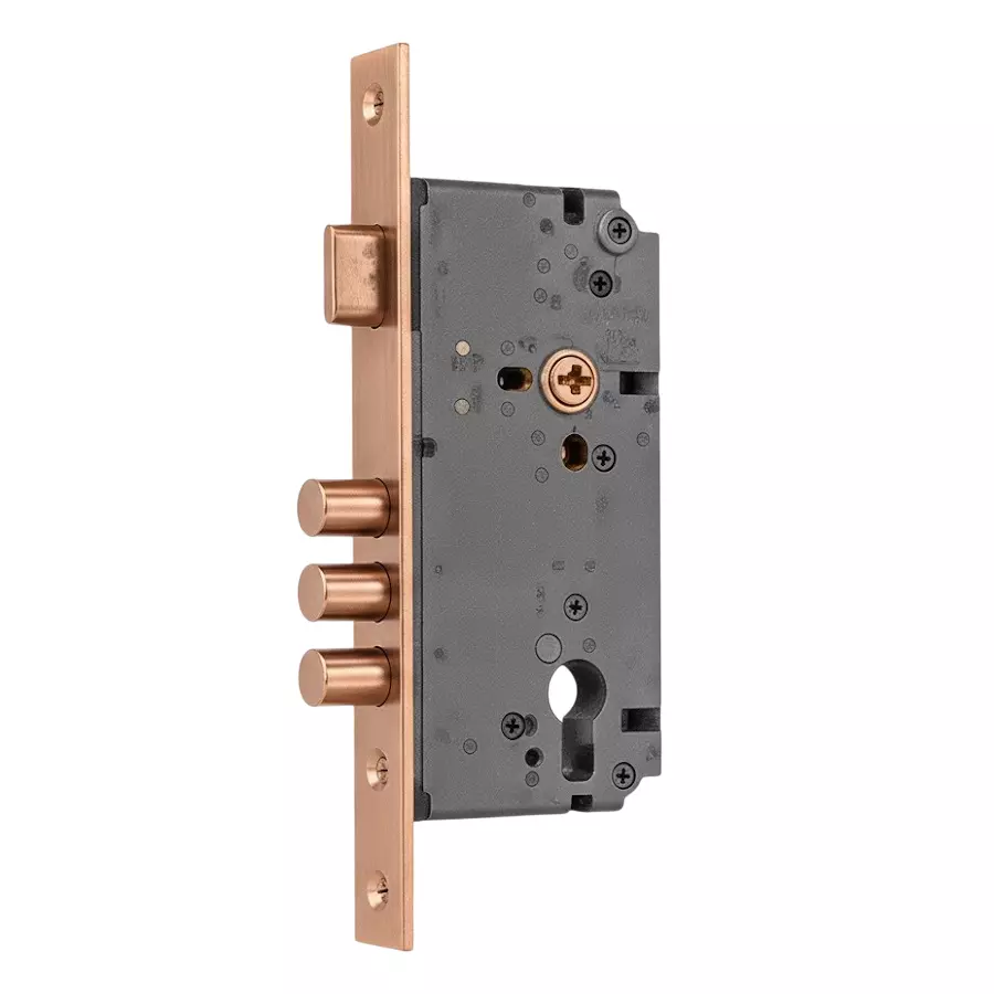 Quba Silent Mortise Lock Multi Bolt 240 mm Size & 50 mm Backset RGPVD Finish, Q 318