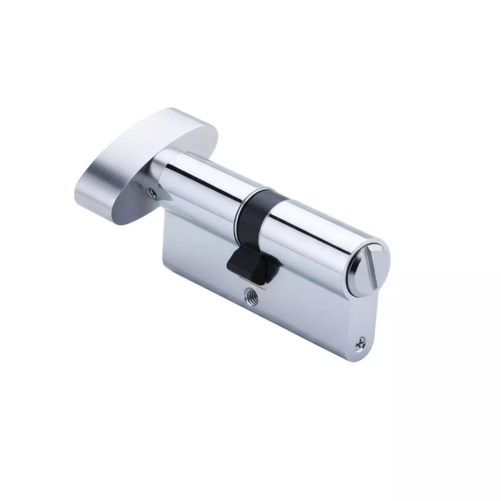 Quba Euro Profile Key Less Cylinder Brass 90 mm SS Finish, Q KL