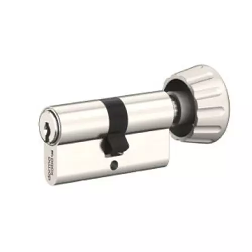 DORMA Euro Profile Cylinder Lock Quattro Plus 60 mm (30 mm + 30 mm) Nickel Plated Key & Thumbturn