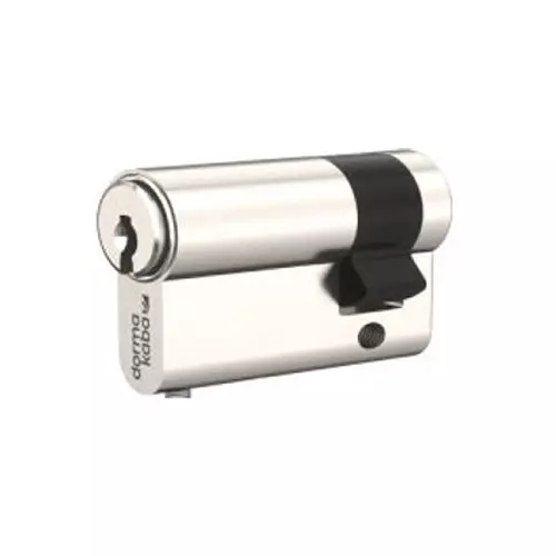 DORMA Euro Profile Cylinder Lock Quattro Plus 39 mm (30 mm + 9 mm) Nickel Plated,