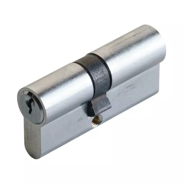 Hettich Euro Profile Cylinder Lock HSCL 70 Both Side Key Stainless Steel Finish 50 mm Door Thickness, 9228172