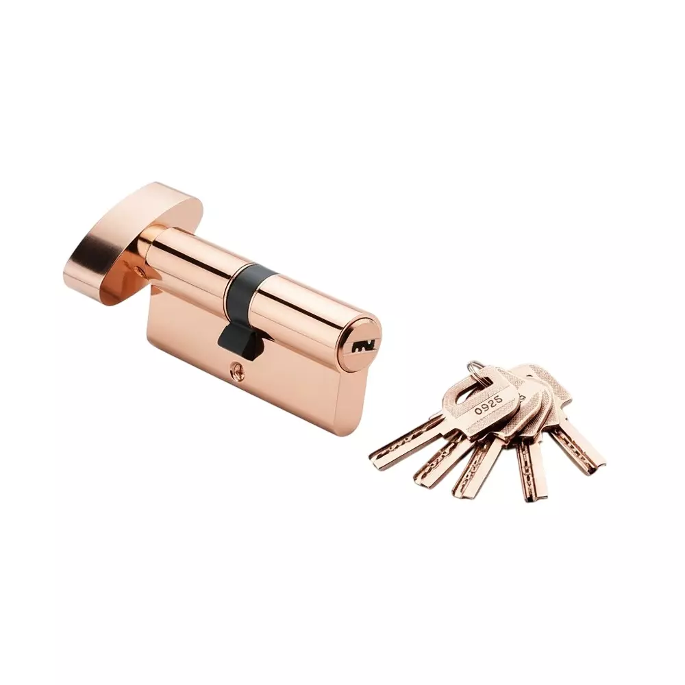 Quba Euro Profile Cylinder Lock Computer Key RGPVD Finish 100 mm, Q 20 LK