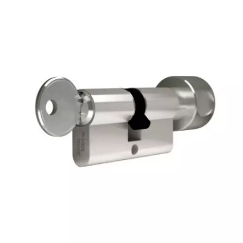 DORMA Euro Profile with Key & Thumbturn DEC 6 Plus 80 mm (40 mm + 40 mm) Nickel Plated Key & Thumbturn, 9111384