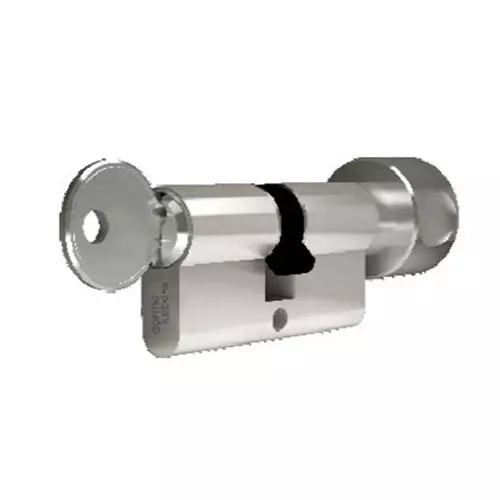 DORMA Euro Profile with Key & Thumbturn DEC 6 Plus 80 mm (40 mm + 40 mm) Nickel Plated Key & Thumbturn, 9111483