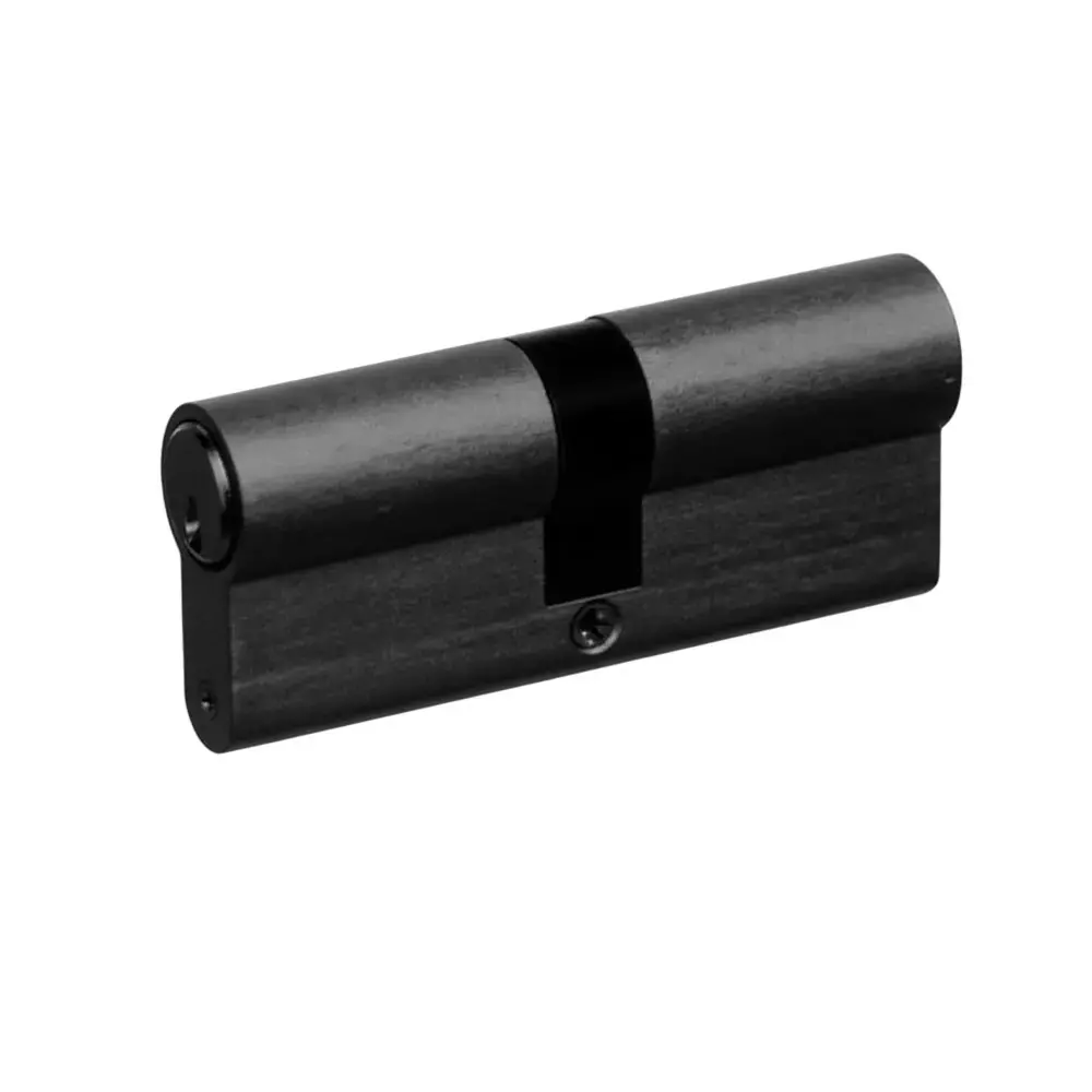 Hettich Euro Profile Cylinder Lock HSCL 70 Both Side Key Black Finish 50 mm Door Thickness