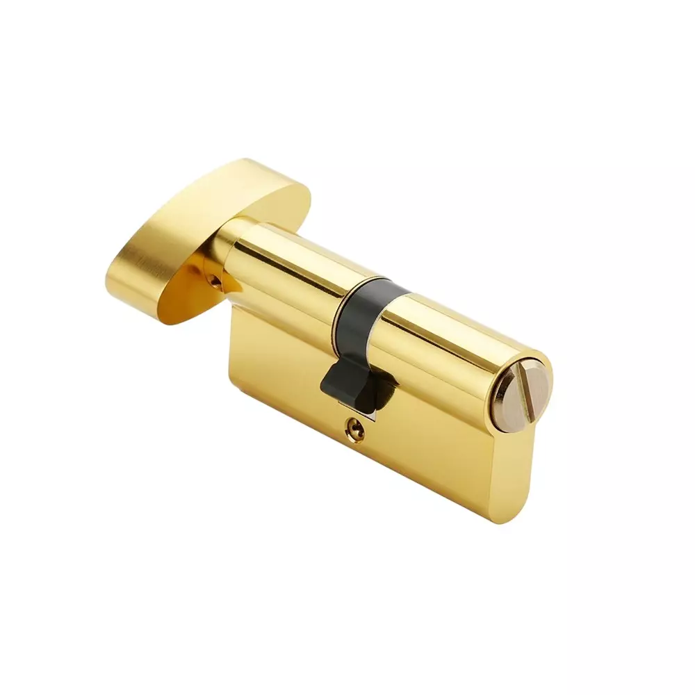 Quba Euro Profile Key Less Cylinder Brass 70 mm GPVD Finish, Q KL