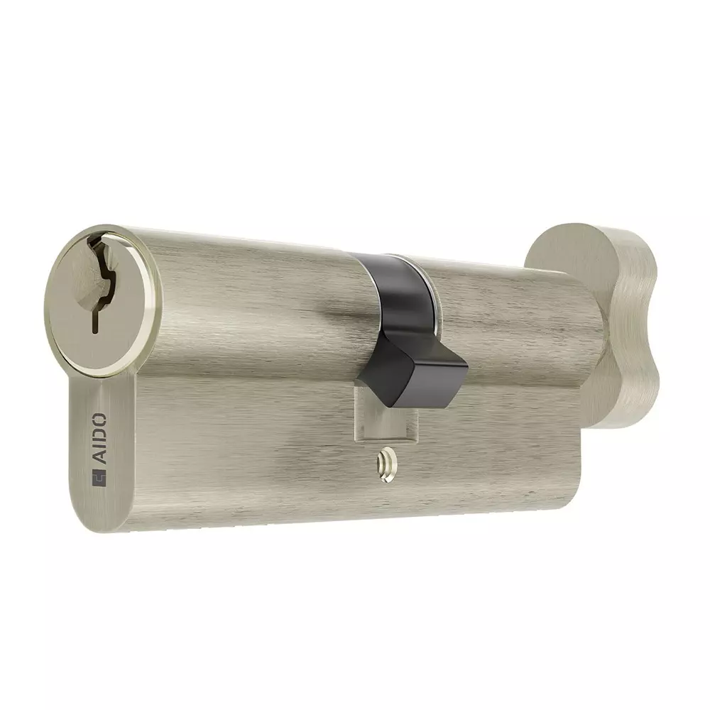 AIDO XL-C Satin Nickel Plated Euro Profile Cylinder Lock with One Side Knob other Key