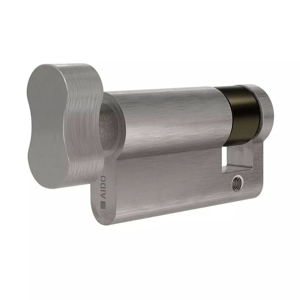 AIDO XL-C Satin Steel Finish Half Euro Profile Cylinder Lock