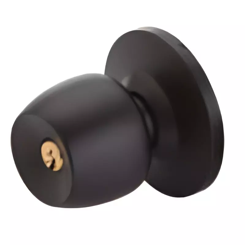 Jainson Locks Protec Knob Lock Coin Keys Jet Black Finish, 590