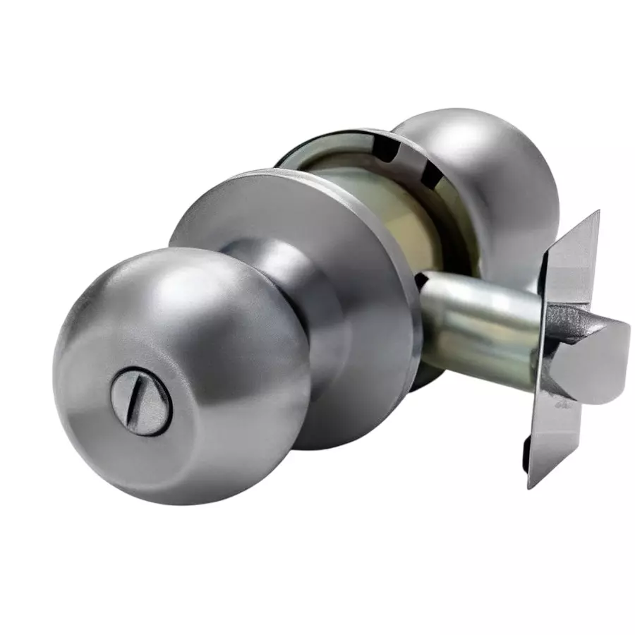 GEZE Cylindrical Knobset Coin + Knob Type, Size 70 mm Backset, Stainless Steel Body and SS Finish, 8115101