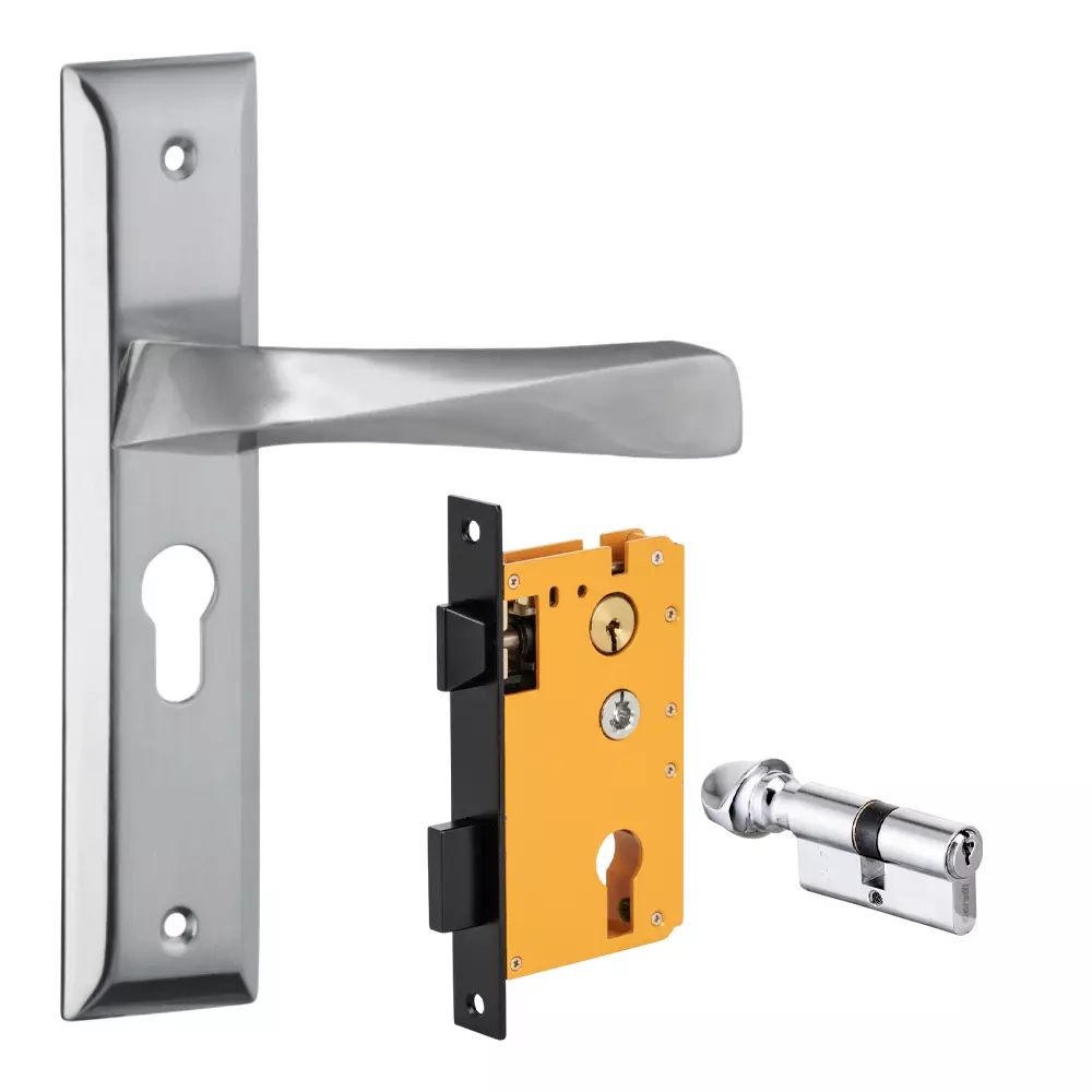 Dorset ML Series Noha Lock Sets With Knob and Key Cylinder 70 mm SS Finish, ML NO OR