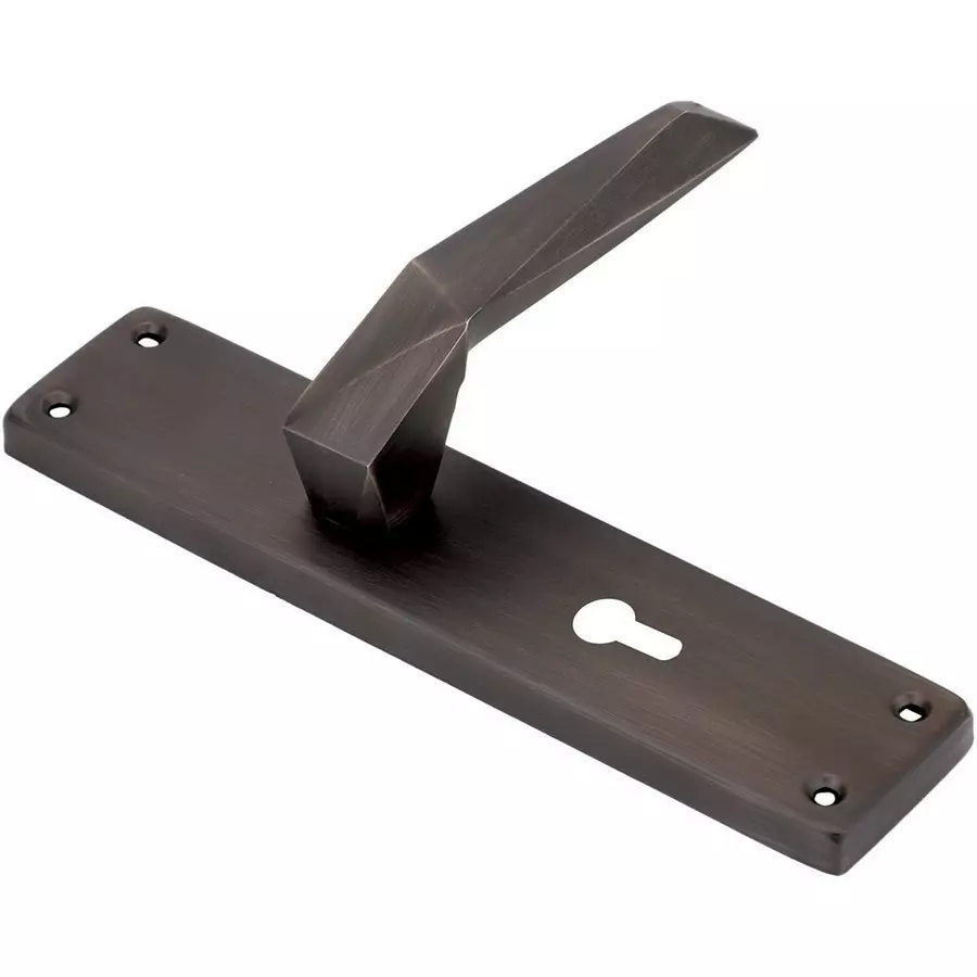 Atom Iron Brown Door Handle Lock Set, MH-WIH806-CY-BM-BSK-08