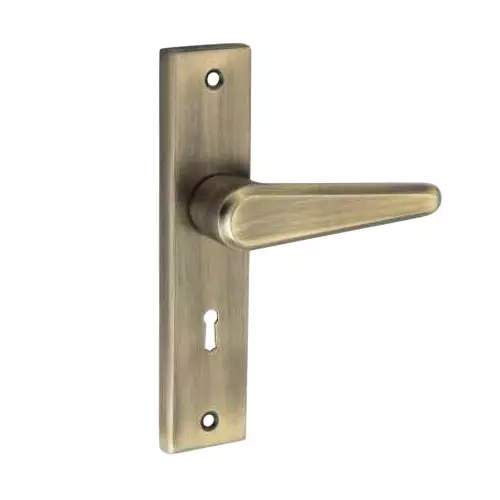 Jainson Locks Ss + Zinc / Alm Nova Cylinder Mortise Handle Lock Set Normal 60 mm Cylinder Size & 200 mm Size Matt Antique Finish, 420