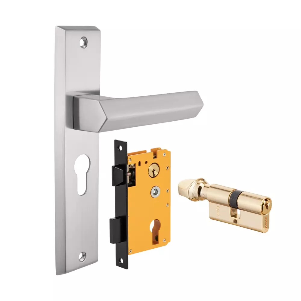 Dorset HL Series Unida Lock Sets With Knob and Key Cylinder 60 mm SS Finish, HL UND