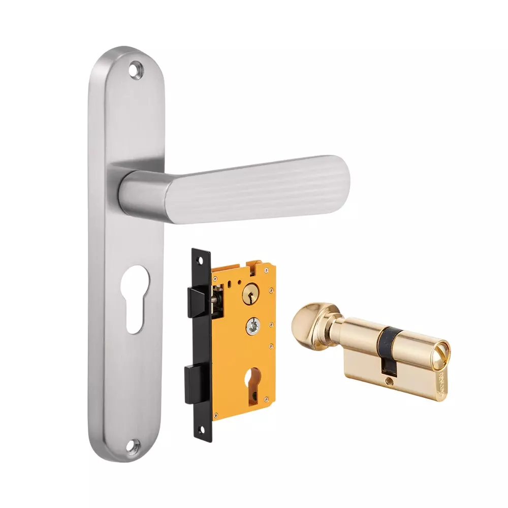 Dorset HL Series Pluris Lock Sets With Coin and Knob Cylinder 60 mm SS Finish, HL PLR