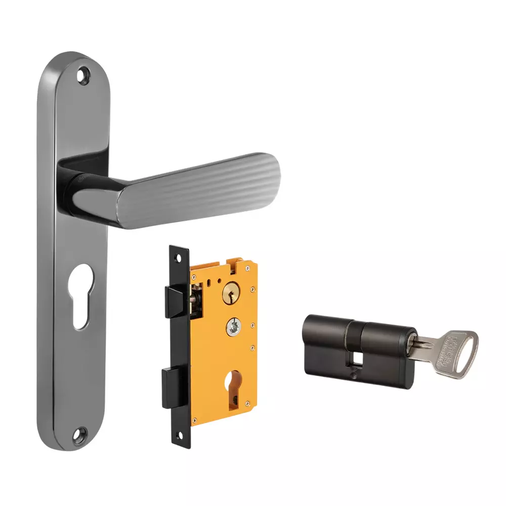 Dorset ML Series Pluris Lock Sets With Both Side Key Cylinder 70 mm BN Finish, ML PLR