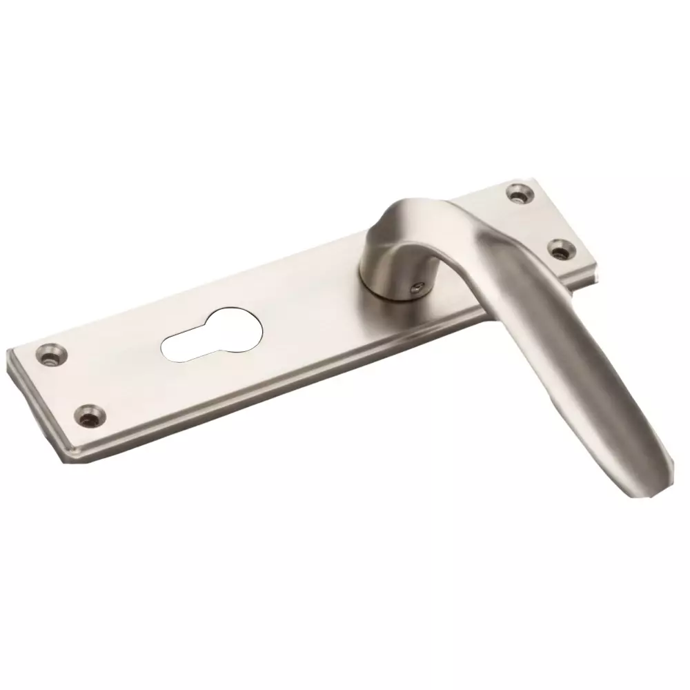 Jainson Locks Saga Olive Cylinder Mortise Handle Lock Set Ultra 62 mm Cylinder Size & 200 mm Size Matt Satin Finish, 514