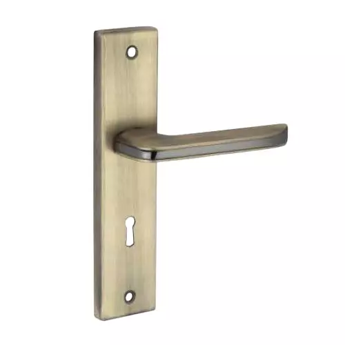 Jainson Locks Ss + Zinc / Alm Flute Cylinder Mortise Handle Lock Set Normal 60 mm Cylinder Size & 200 mm Size Matt Antique Finish, 474