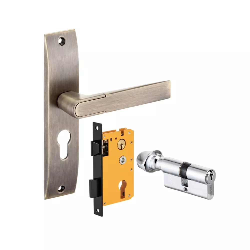 Dorset HL Series Zovi Lock Sets With Knob and Key Cylinder 60 mm PT Finish, HL ZOV