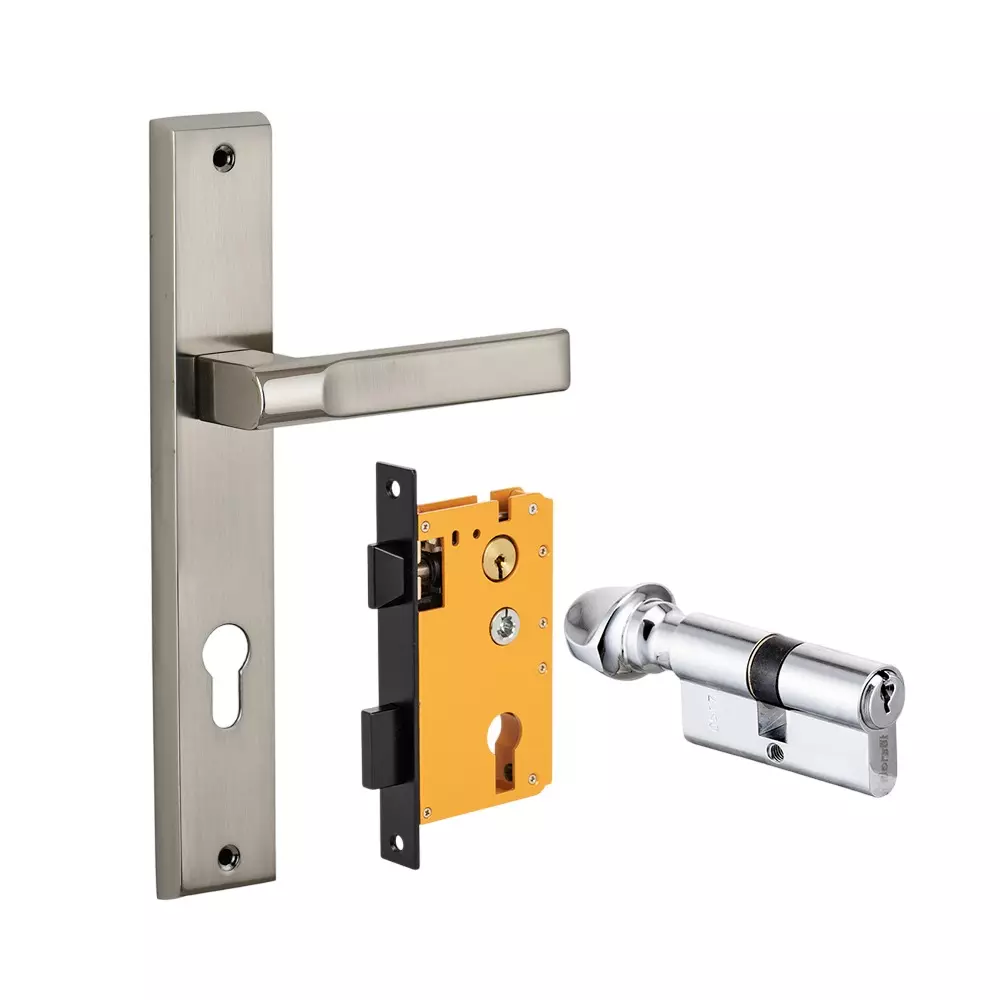 Dorset HL Series Texa Lock Sets With Knob and Key Cylinder 60 mm SC Finish, HL TEX
