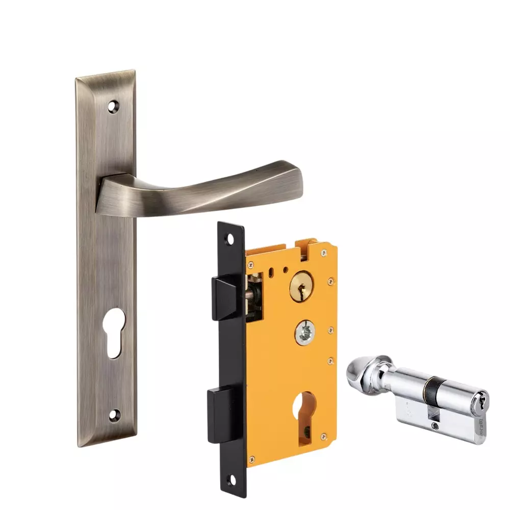 Dorset HL Series Noha Lock Sets With Knob and Key Cylinder 70 mm PT Finish, HL NO