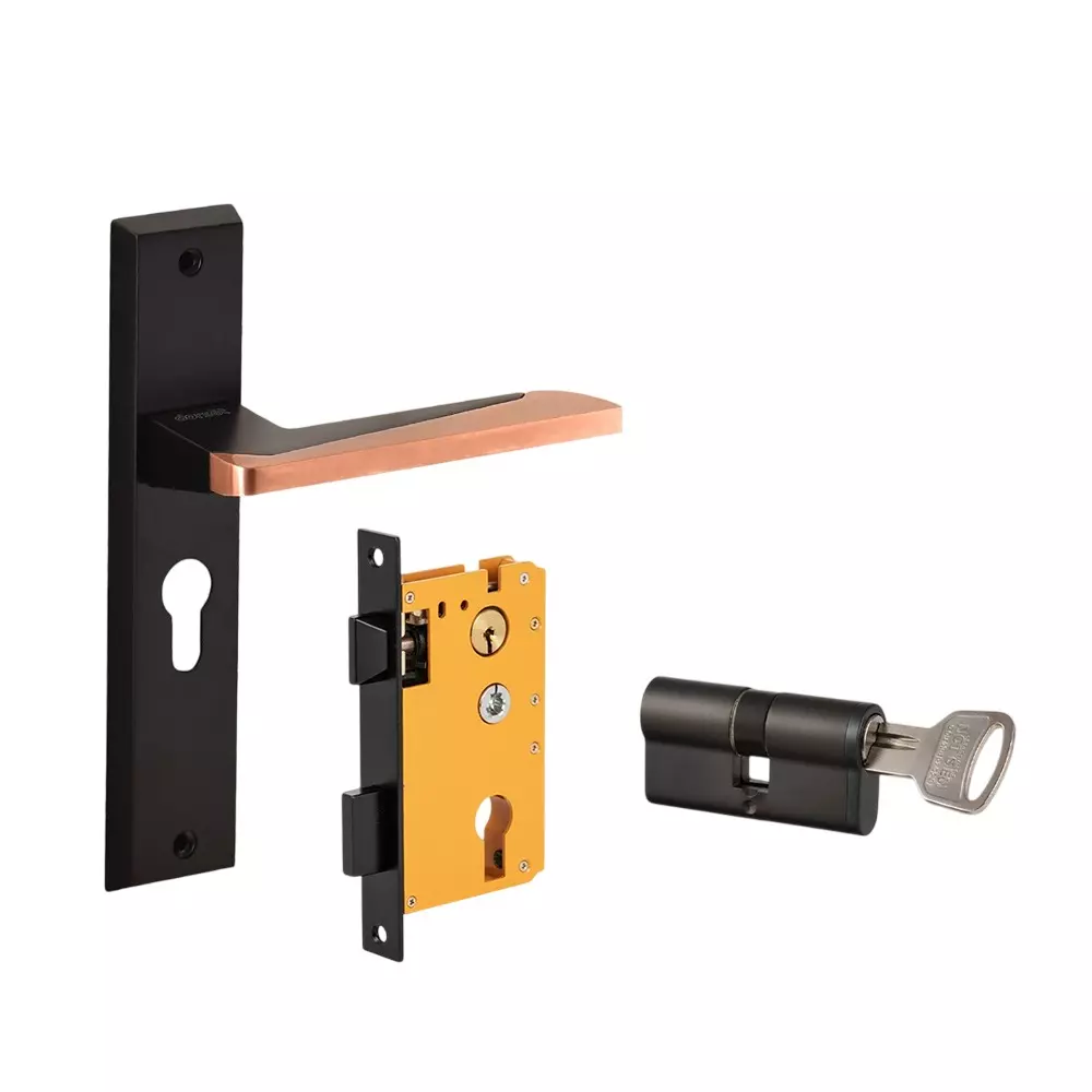 Dorset ML Series Rivaan Lock Sets With Both Side Key Cylinder 70 mm GMCU Finish, ML RVN