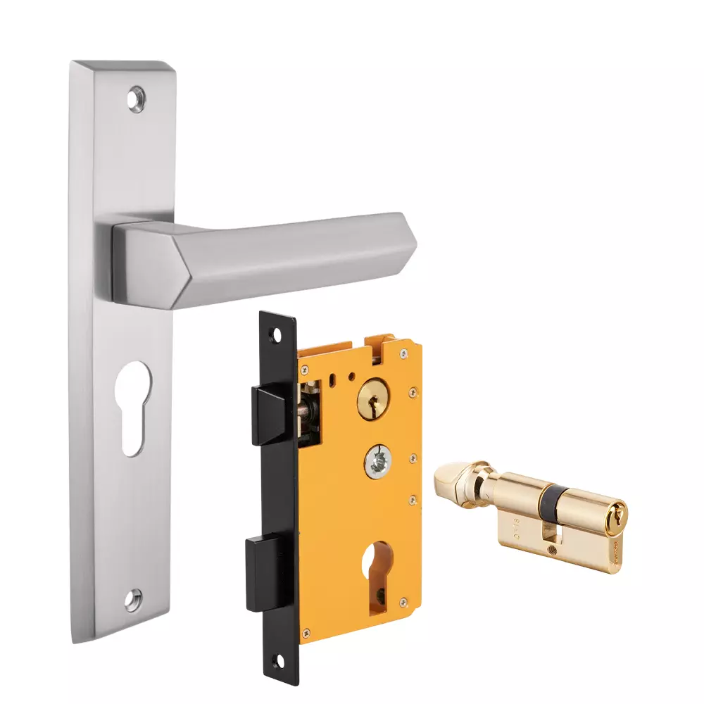 Dorset ML Series Unida Lock Sets With Knob and Key Cylinder 70 mm SS Finish, ML UND