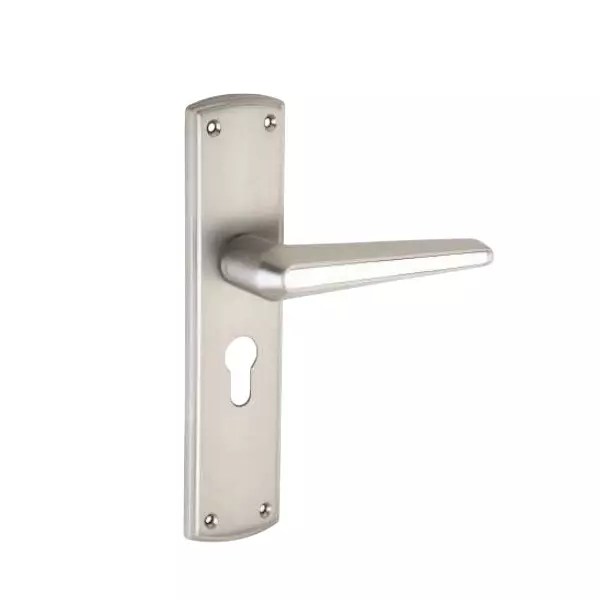 Jainson Locks Full Zinc Blaze Cylinder Mortise Handle Lock Set Ultra 62 mm Cylinder Size & 200 mm Size Matt Satin + Cp Finish, 1043