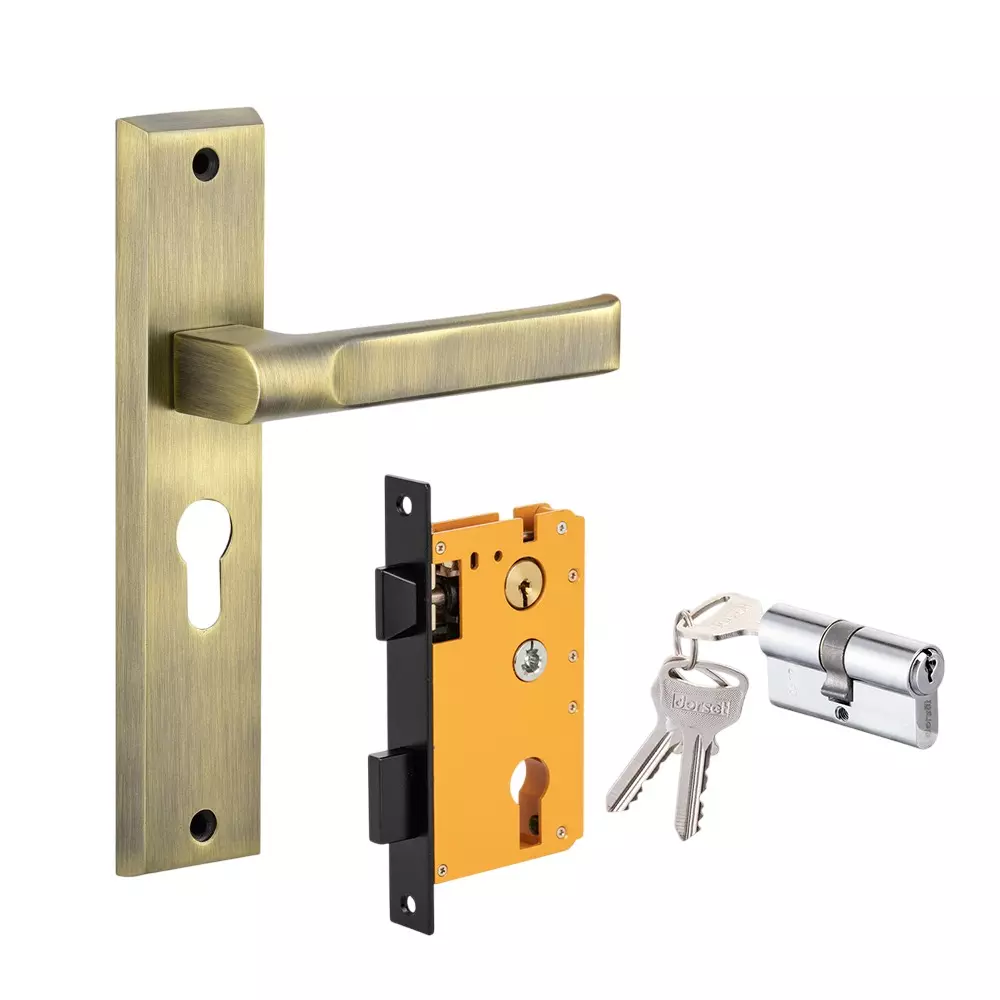 Dorset HL Series Texa Lock Sets With Both Side Key Cylinder 70 mm PT Finish, HL TEX