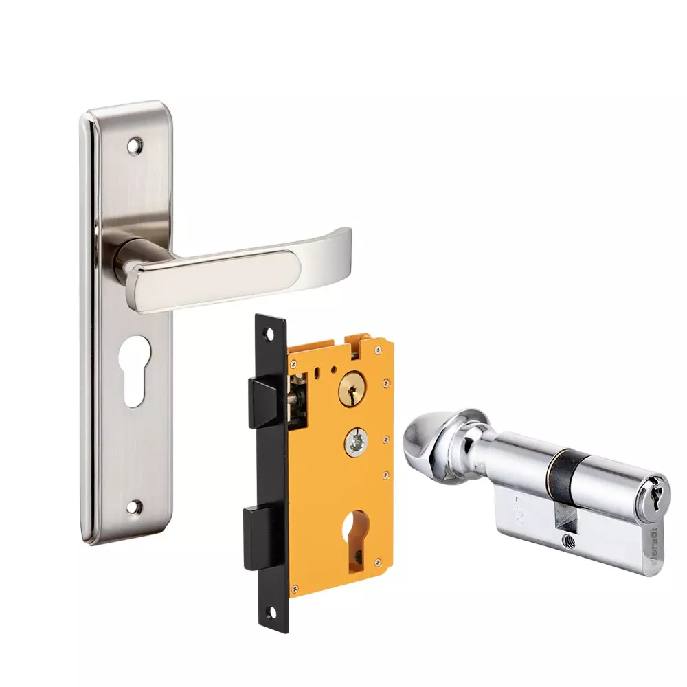 Dorset HL Series Dash Lock Sets With Knob and Key Cylinder 70 mm SC Finish, HL DAS