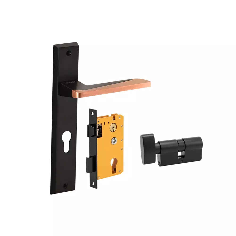 Dorset ML Series Rivaan Lock Sets With Coin and Knob Cylinder 60 mm GMCU Finish, ML RVN