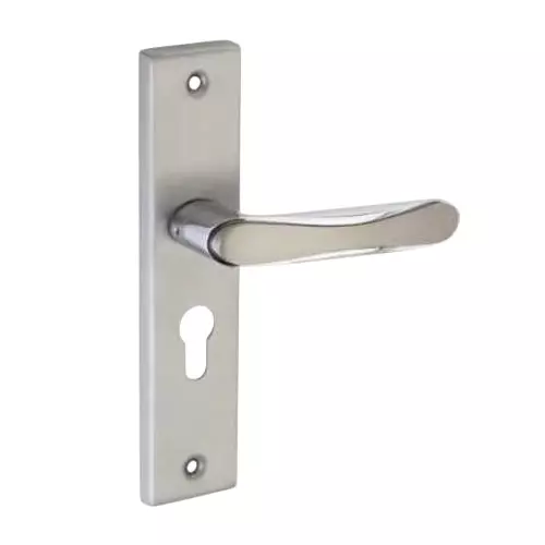 Jainson Locks Ss + Zinc/Alm Wave Cylinder Mortise Handle Lock Set Normal Matt Satin Finish 60 mm, 2002