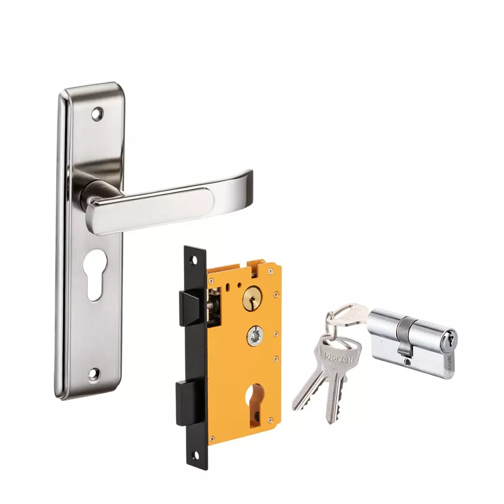 Dorset HL Series Dash Lock Sets With Both Side Key Cylinder 70 mm SS Finish, HL DAS