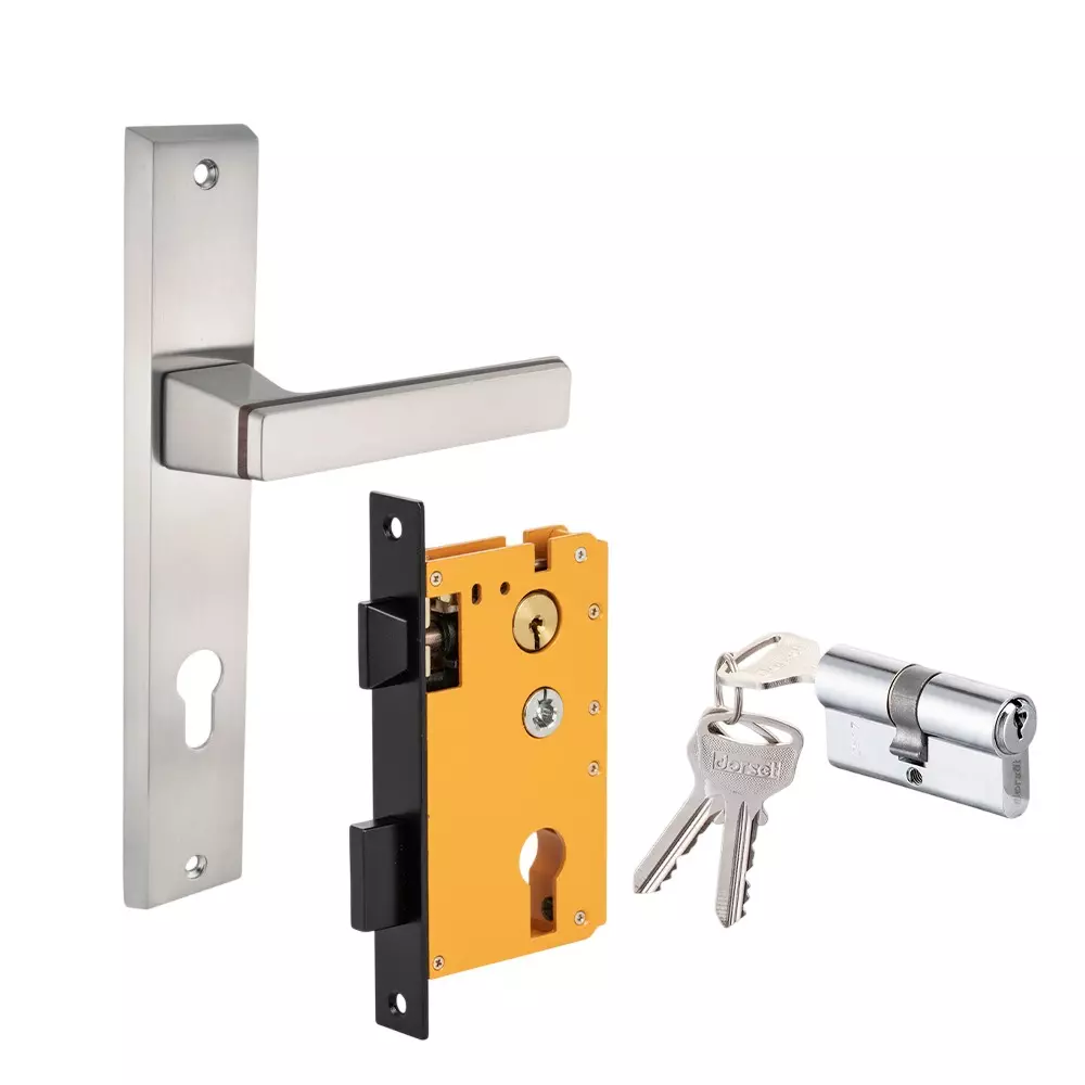 Dorset HL Series Fold Lock Sets With Both Side Key Cylinder 60 mm SSWD Finish, HL FOL