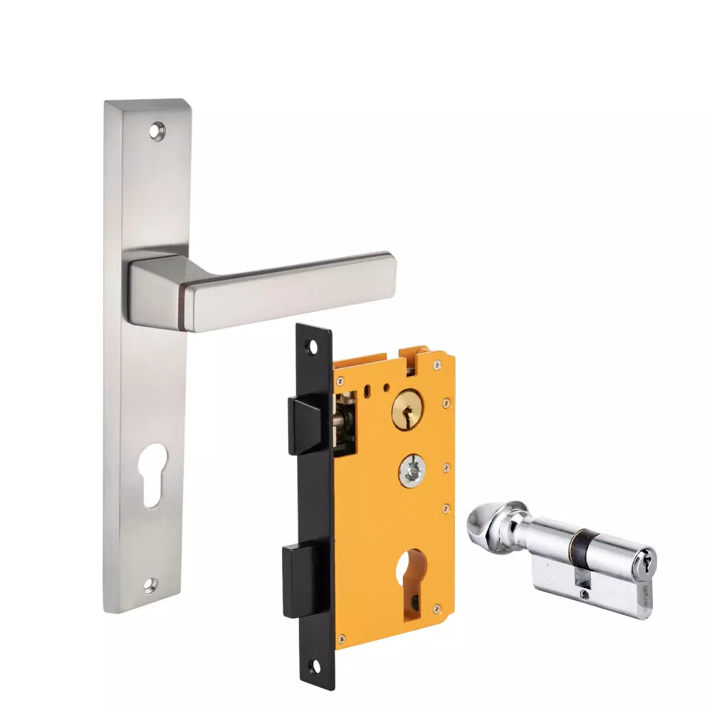 Dorset ML Series Fold Lock Sets With Knob and Key Cylinder 60 mm SSWD Finish, ML FOL OR