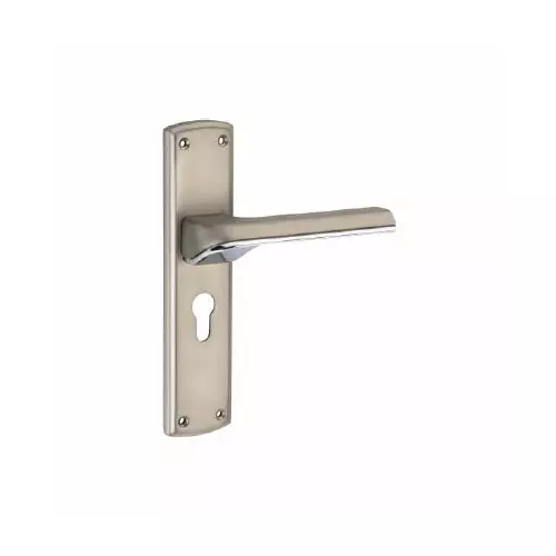 Jainson Locks Full Zinc Liva Cylinder Mortise Handle Lock Set 60 mm x 250 mm Matt Satin With Chrome, 904