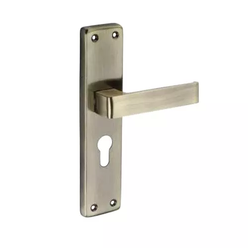 Jainson Locks Mild Steel Series Gizmo Cylinder Mortise Handle Lock Set Normal 60 mm Cylinder Size & 200 mm Size Antique Finish, 692
