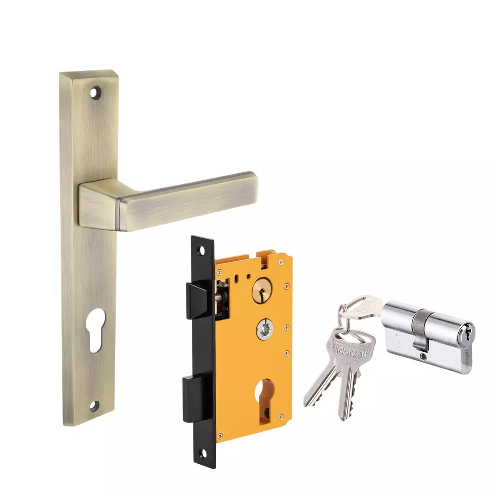 Dorset HL Series Fold Lock Sets With Both Side Key Cylinder 70 mm PTTM Finish, HL FOL