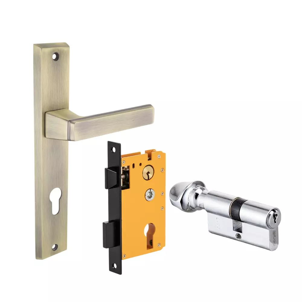 Dorset HL Series Fold Lock Sets With Knob and Key Cylinder 70 mm PTTM Finish, HL FOL