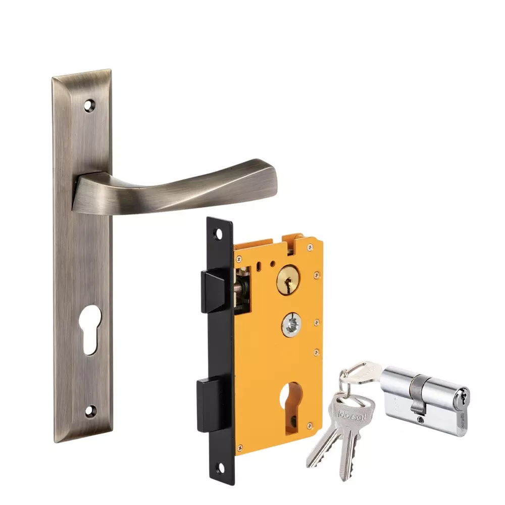 Dorset HL Series Noha Lock Sets With Both Side Key Cylinder 60 mm PT Finish, HL NO