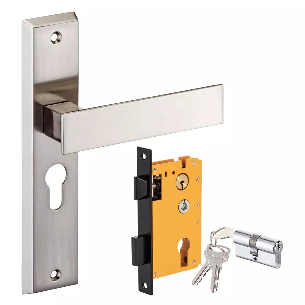 Dorset ML Series Elina Lock Sets With Both Side Key Cylinder 60 mm SS Finish, ML ELN