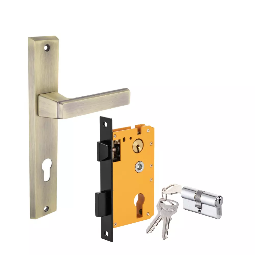 Dorset ML Series Fold Lock Sets With Both Side Key Cylinder 70 mm PTTM Finish, ML FOL OR