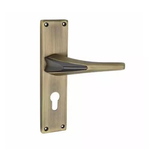 Jainson Locks Saga Bone Cylinder Mortise Handle Lock Set 62 mm x 200 mm Matt Antique + Black Finish, 697